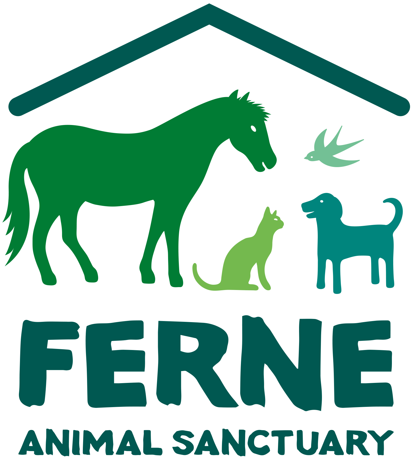 Ferne Animal Sanctuary logo in green