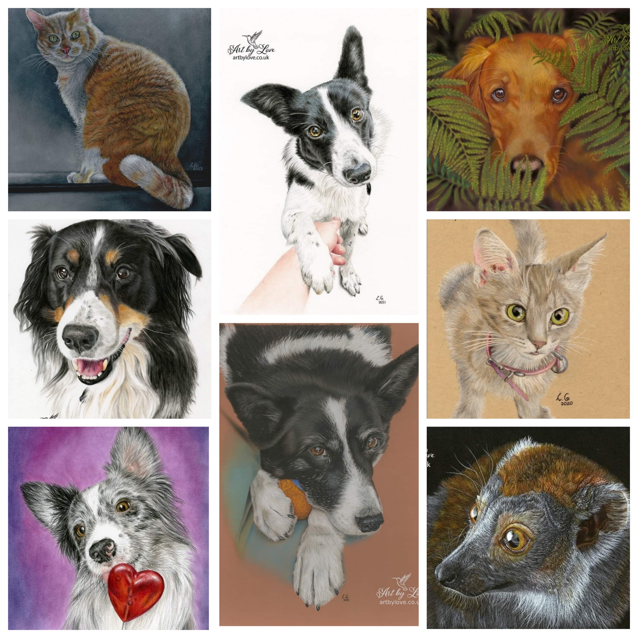 Pet artwork collage by Love Grosmane