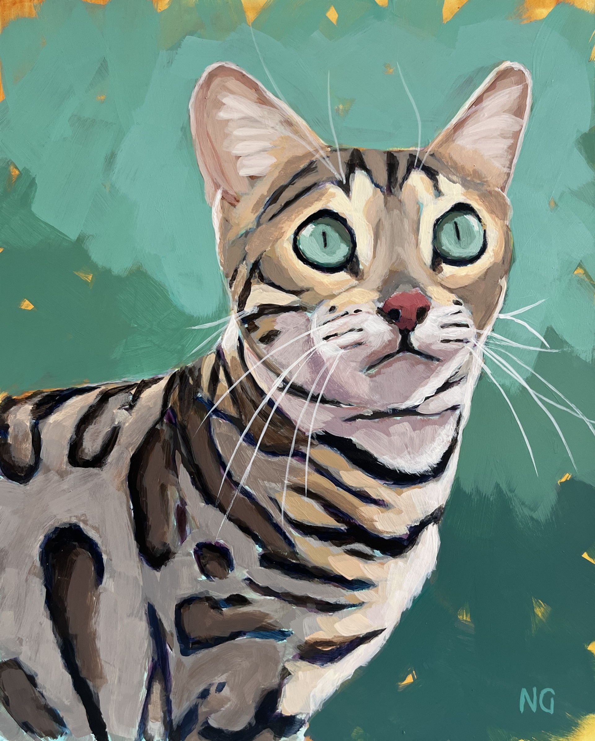 Cat portrait by Nicola Glover