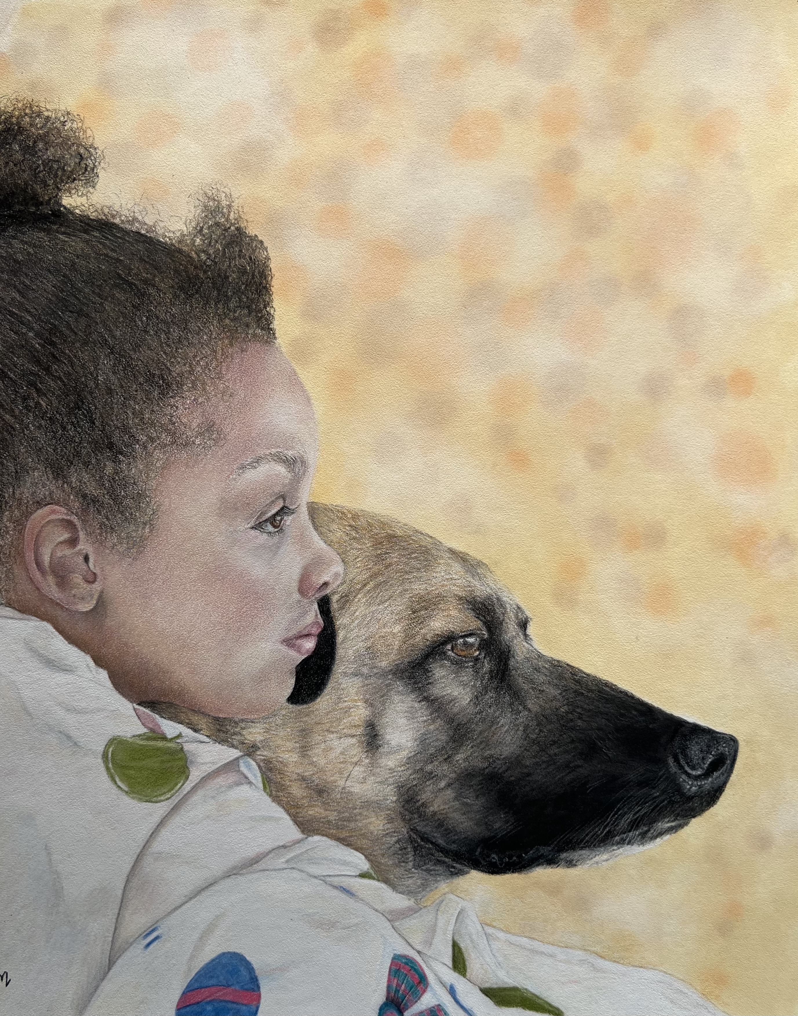 Child and dog portrait by Joanne Molloy
